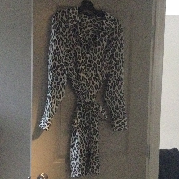 Theory Leopard Print Silk Knee Length Dress - Picture 2 of 4